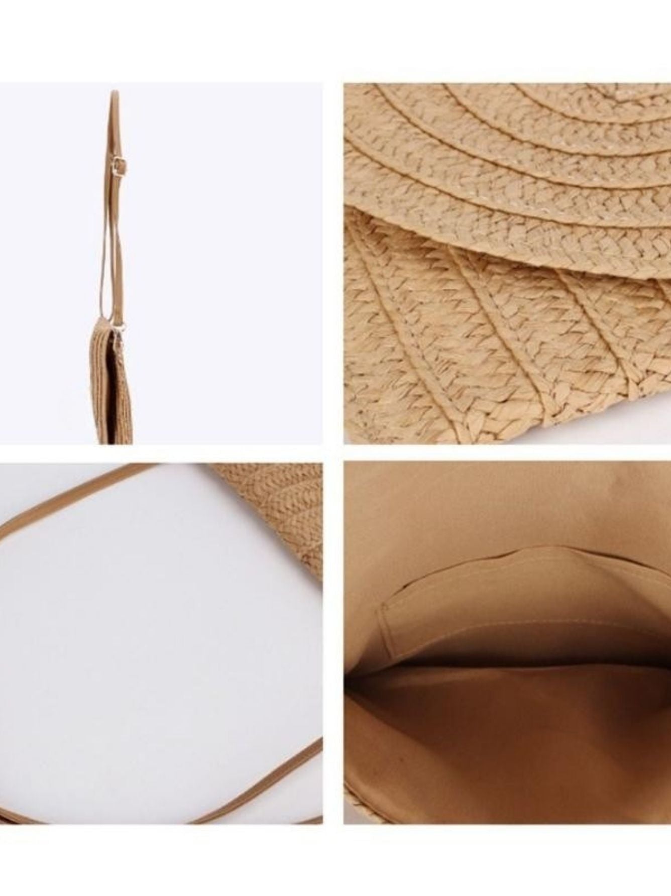 Carteira de palha com 2 alças