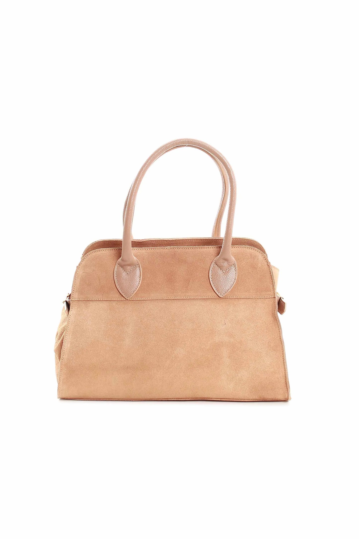 Bolsa baú camurça couro