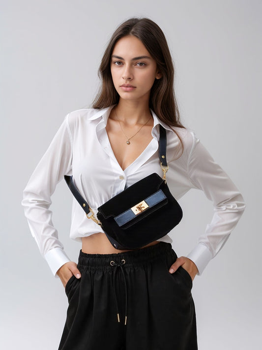 Mini bolsa boho camurça