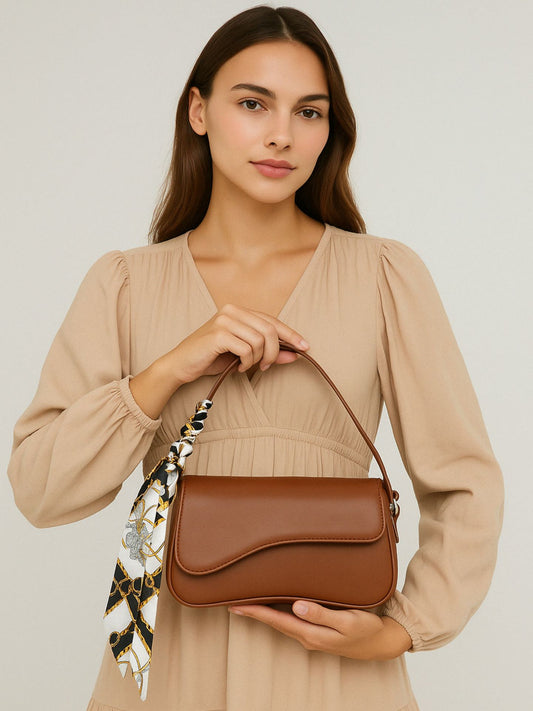Bolsa baguete com lenço