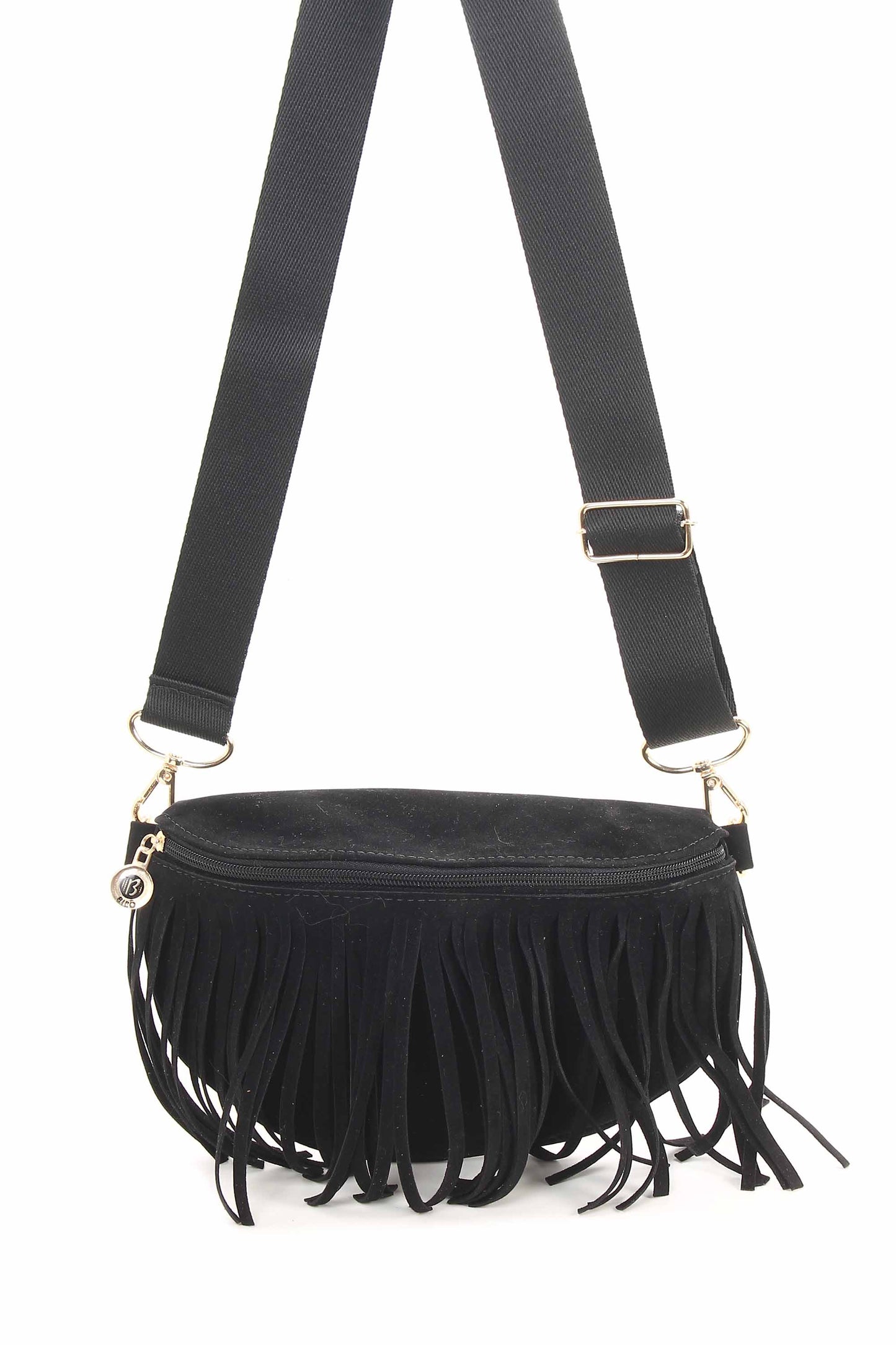 Bolsa pochete boho em camurça