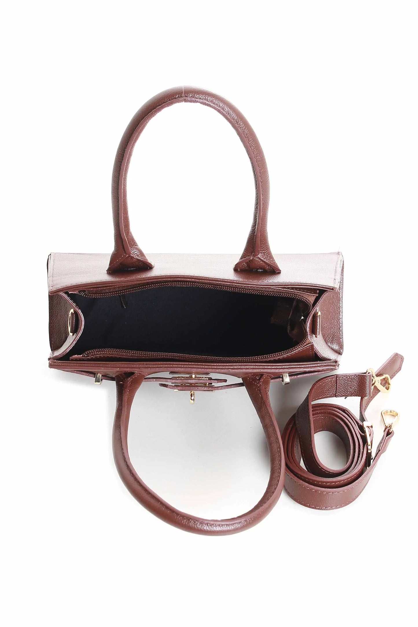 Bolsa couro legítimo luxo