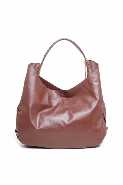 Maxi bolsa em couro legítimo